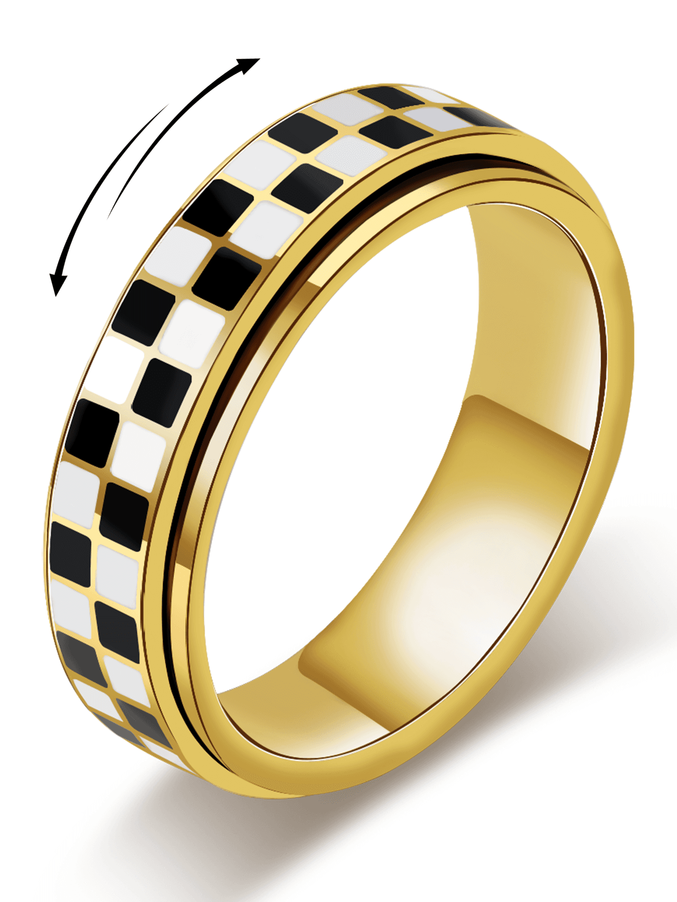 Complete Checkerboard Spinner Ring