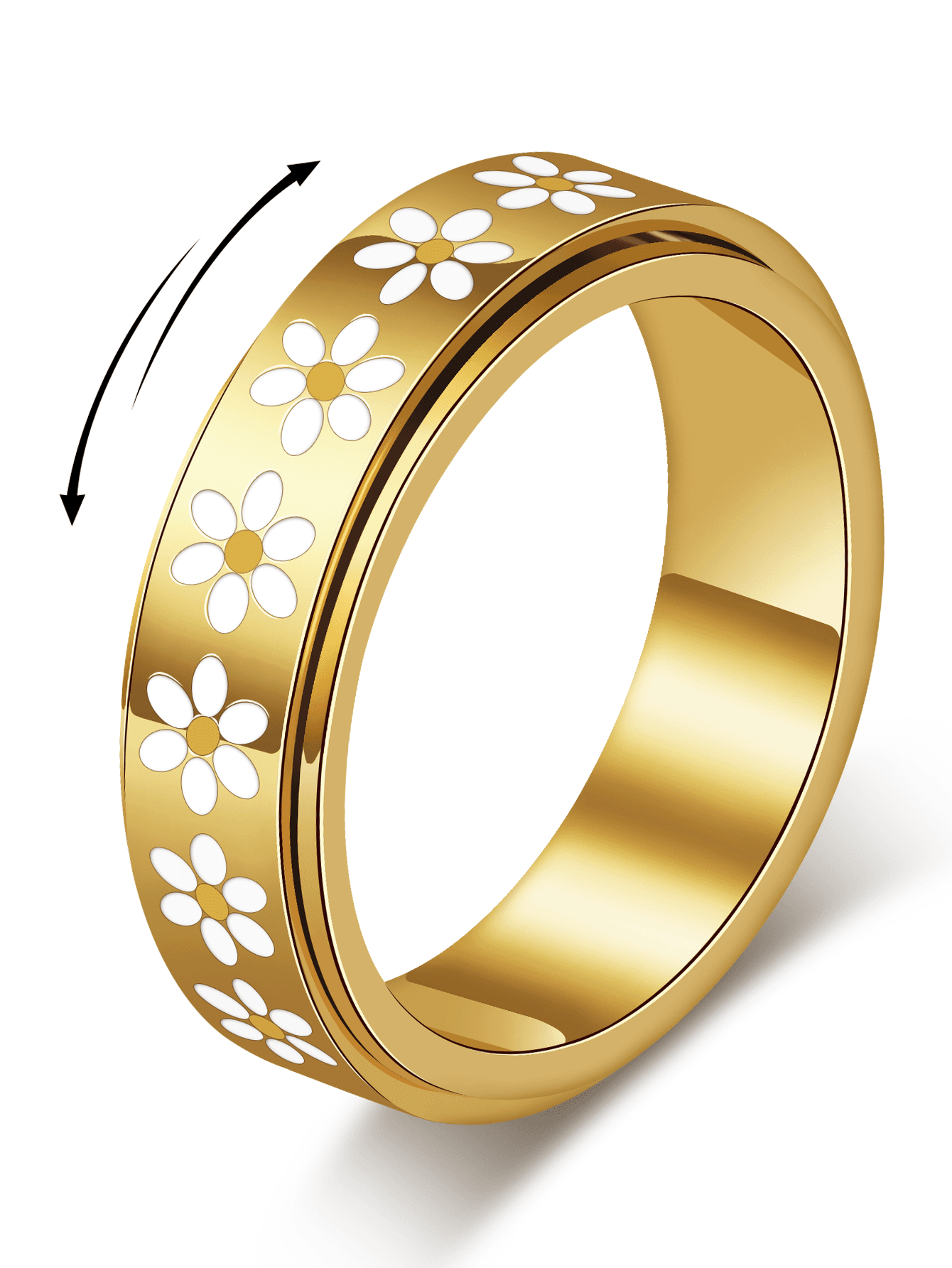 Complete Floral Spinner Ring