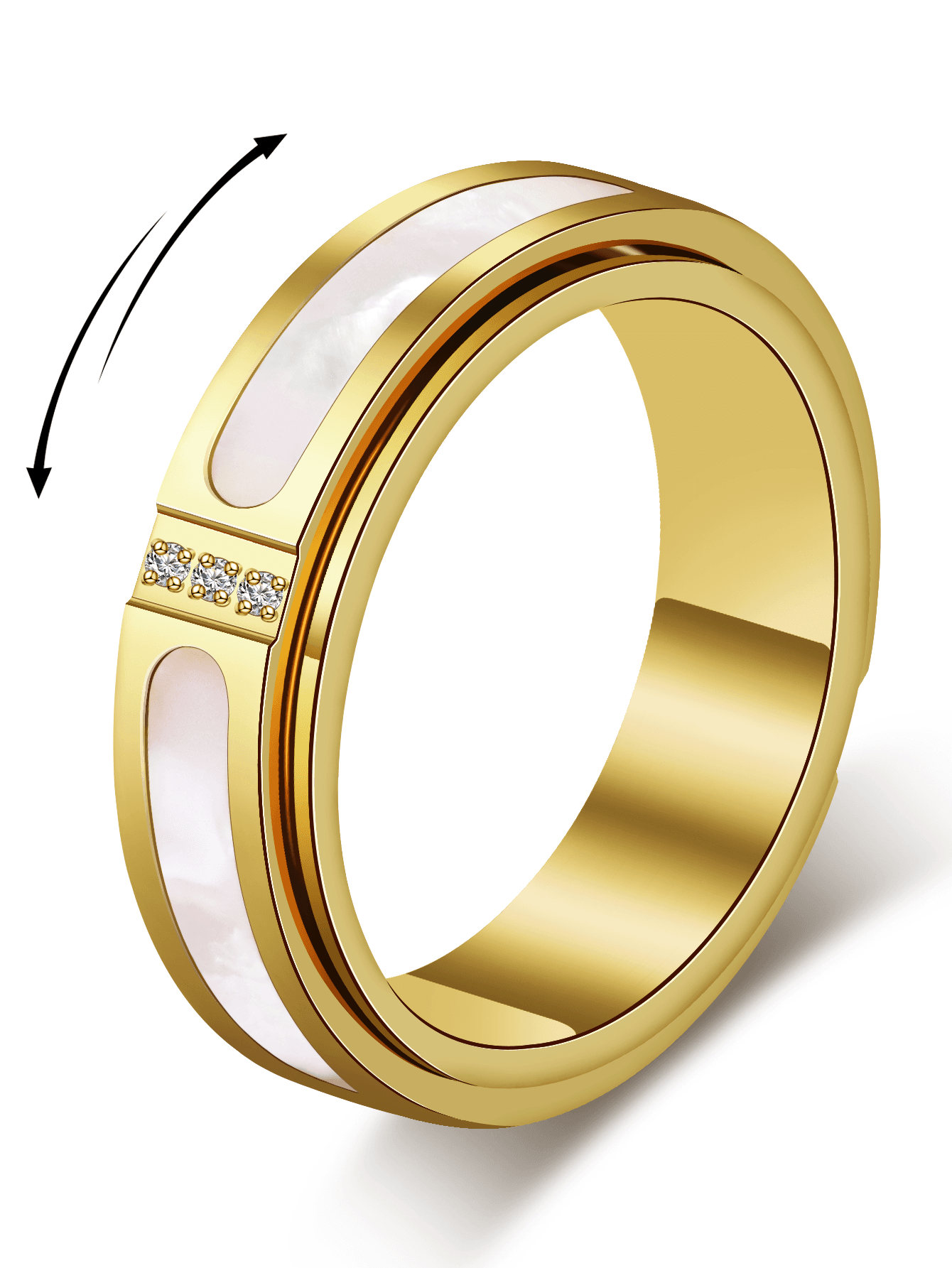 Complete Mother-of-Pearl Spinner Ring